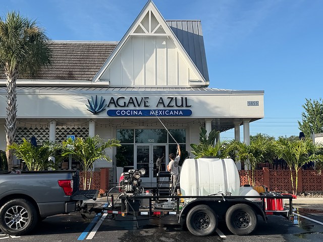 Top of the line pressure washing